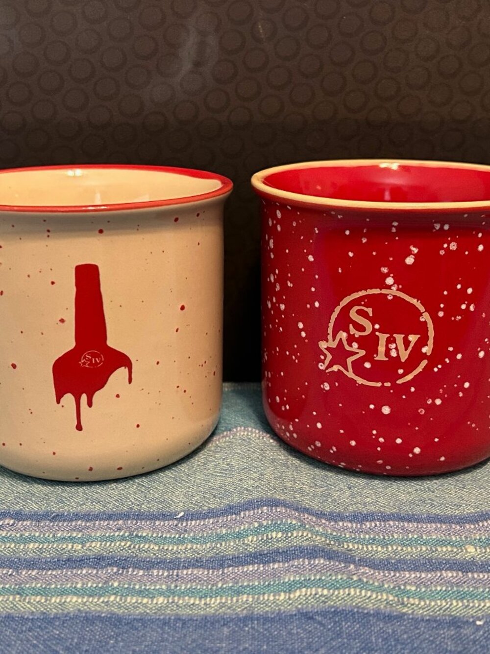 Limited Edition Set Makers Mark Camp Style Ceramic Coffee Bourbon Whiskey Mugs